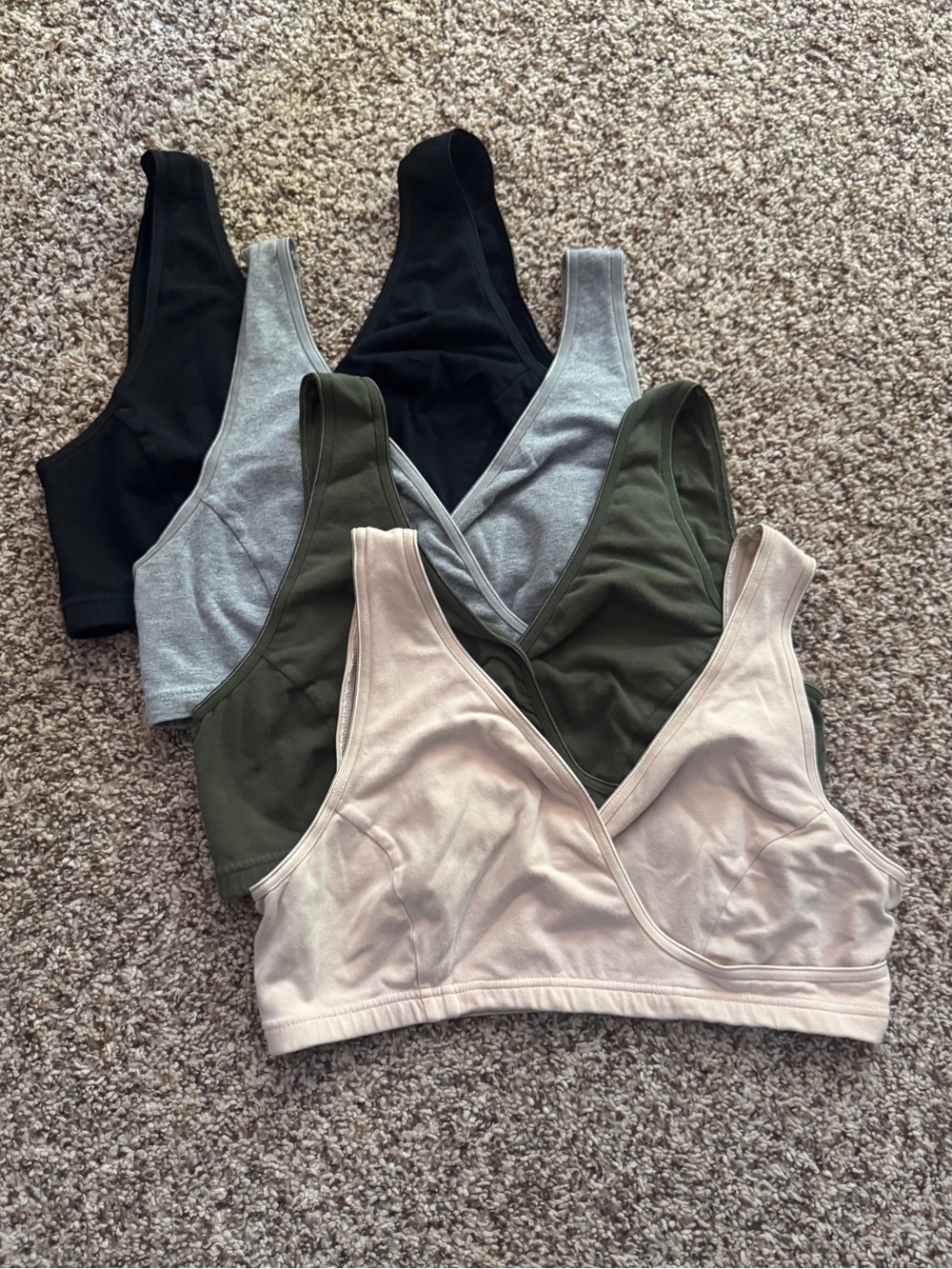 Cayke 4 Pack Organic Cotton Nursing Bras Sleep Bralette